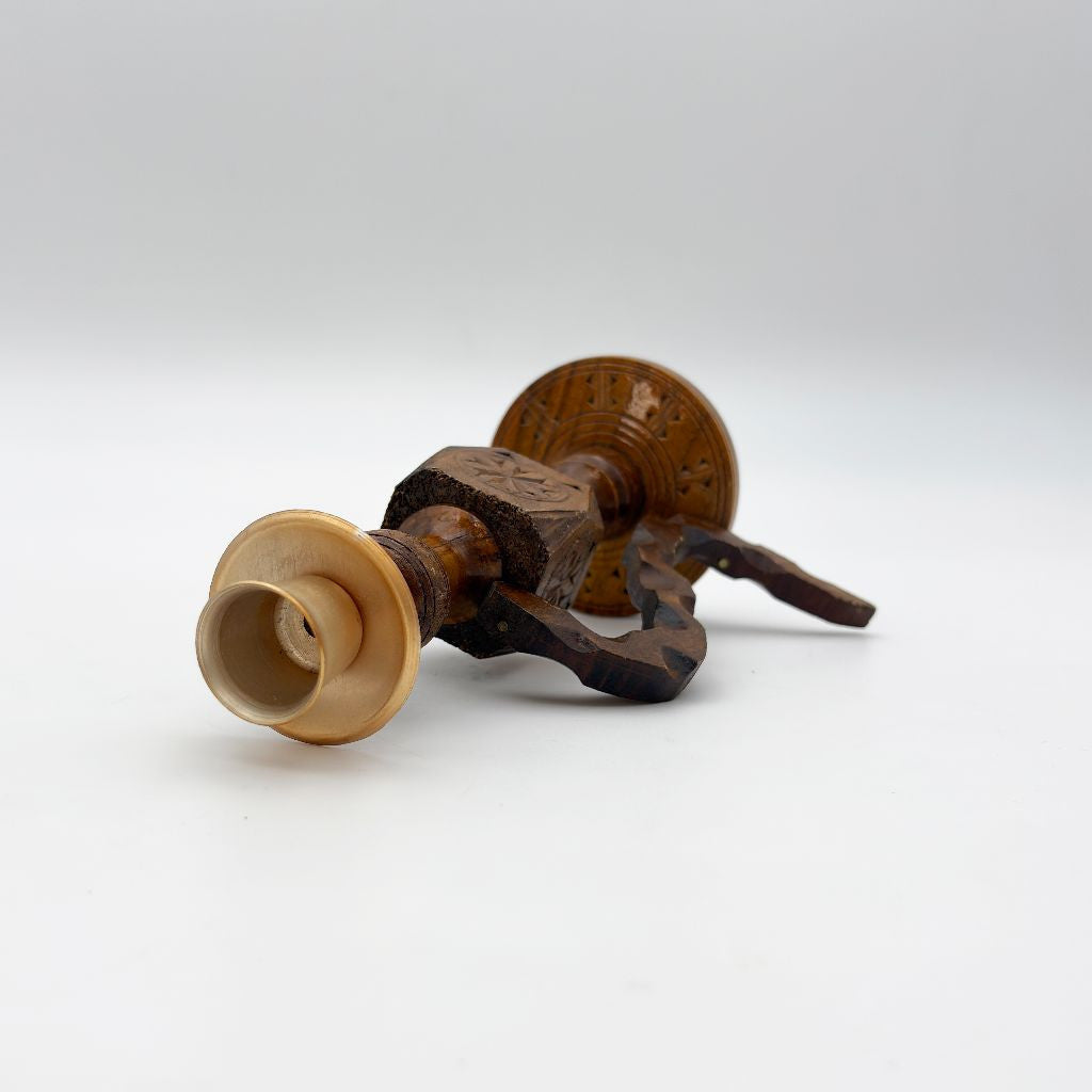 ヴィンテージ 木製 キャンドルスタンド