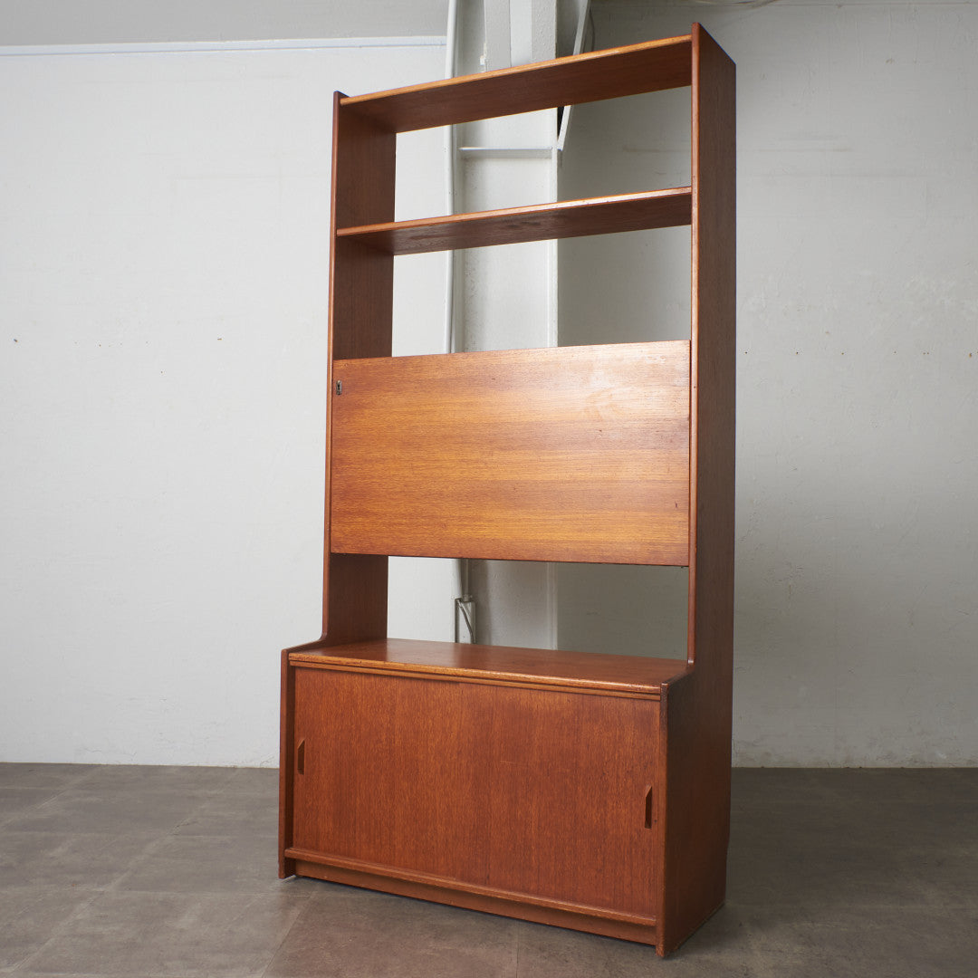 ヴィンテージ ビューロー付きブックケース