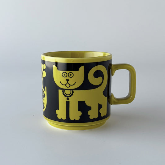 Hornsea x Magpie マグカップ  Cat & Pirhana Chartreuse