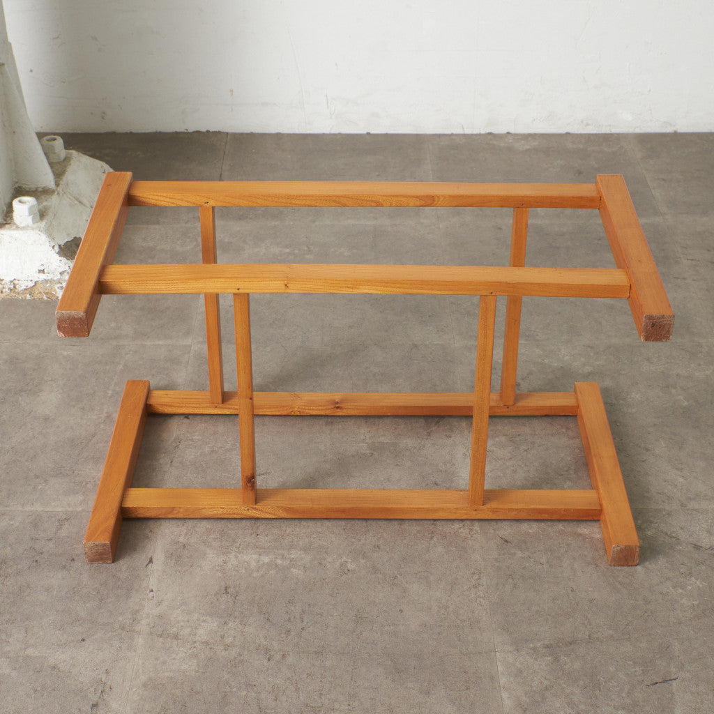 英国ヴィンテージ ガラストップ コーヒーテーブル