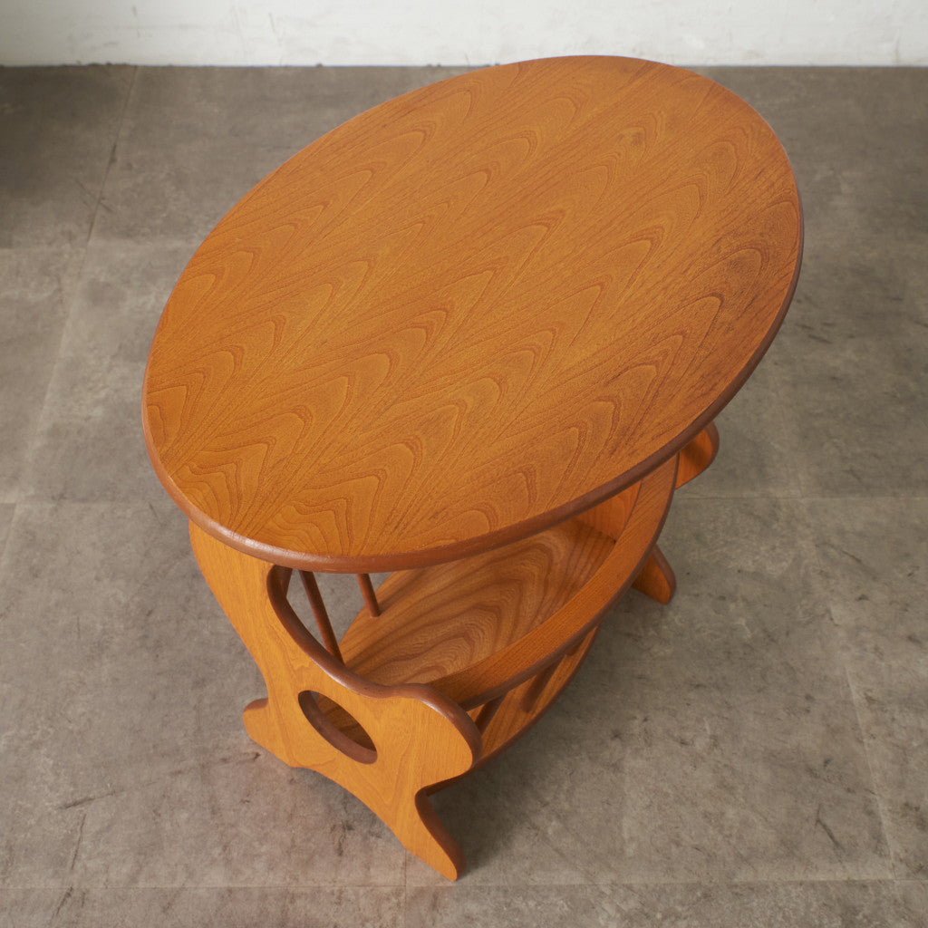 ヴィンテージ マガジンラック付き サイドテーブル