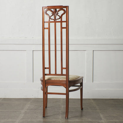 アールヌーボー ハイバックチェア / 張替済