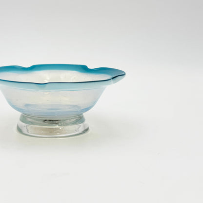 年代物 氷ガラス ボウル
