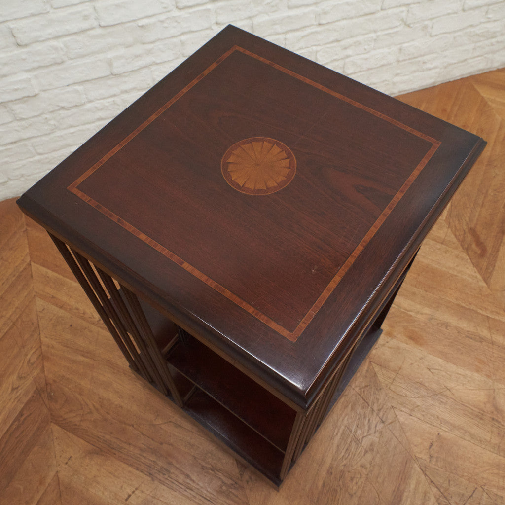 英国アンティーク リボルビングブックケース