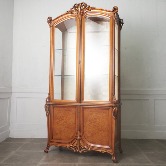 アールヌーヴォー様式 ディスプレイキャビネット