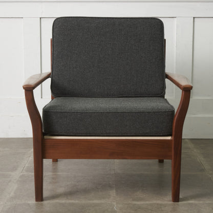 イギリスヴィンテージ アームチェア / 張替済