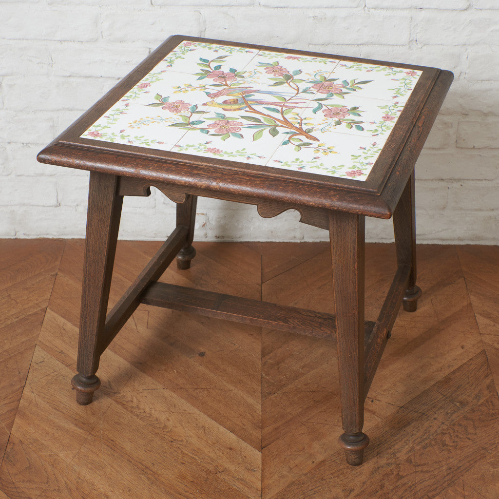 ヴィンテージタイルトップ　サイドテーブル　アンティーク古道具 1930-40's ヴィンテージ タイルトップ サイドテーブル - アンティーク