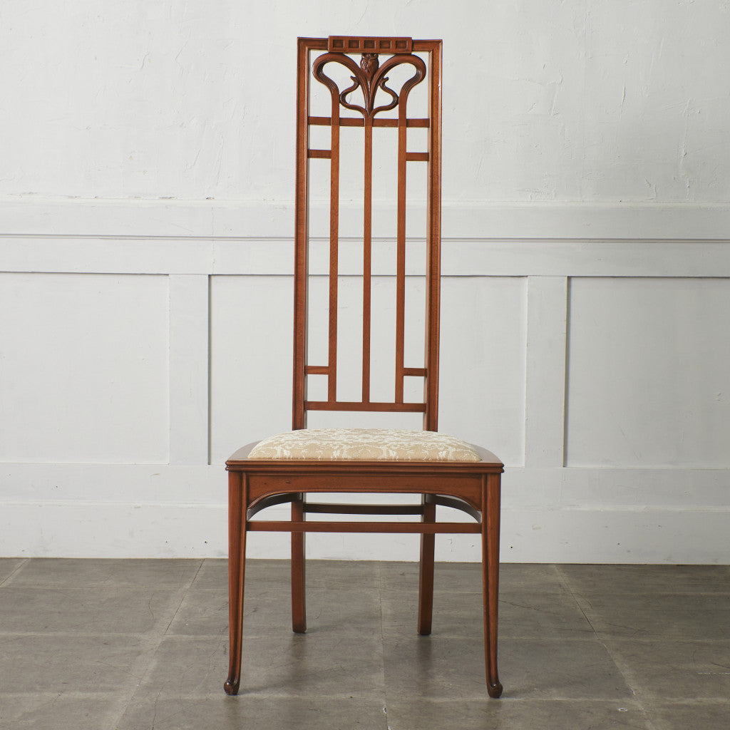 アールヌーボー ハイバックチェア / 張替済