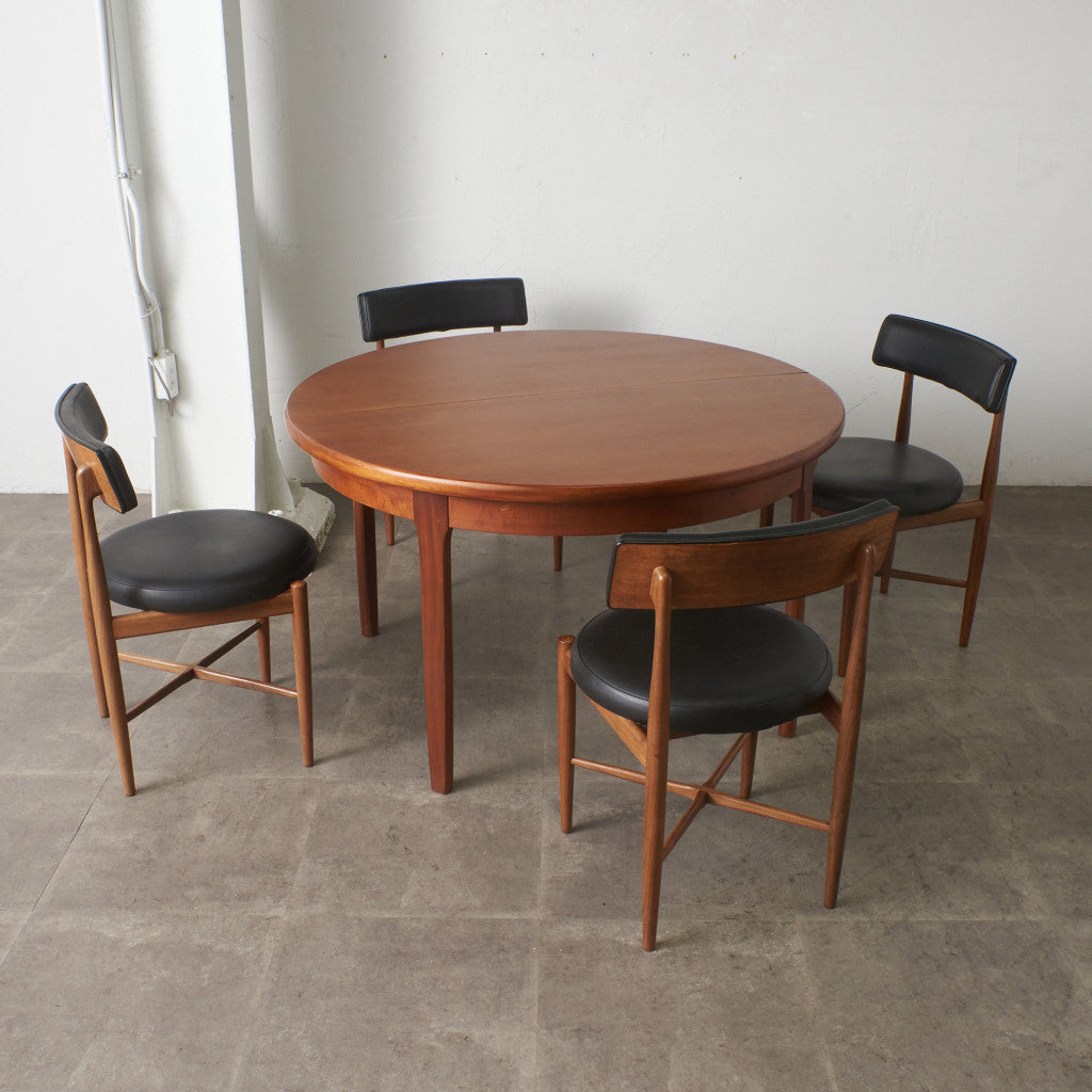 英国ヴィンテージ エクステンション ラウンドダイニングテーブル