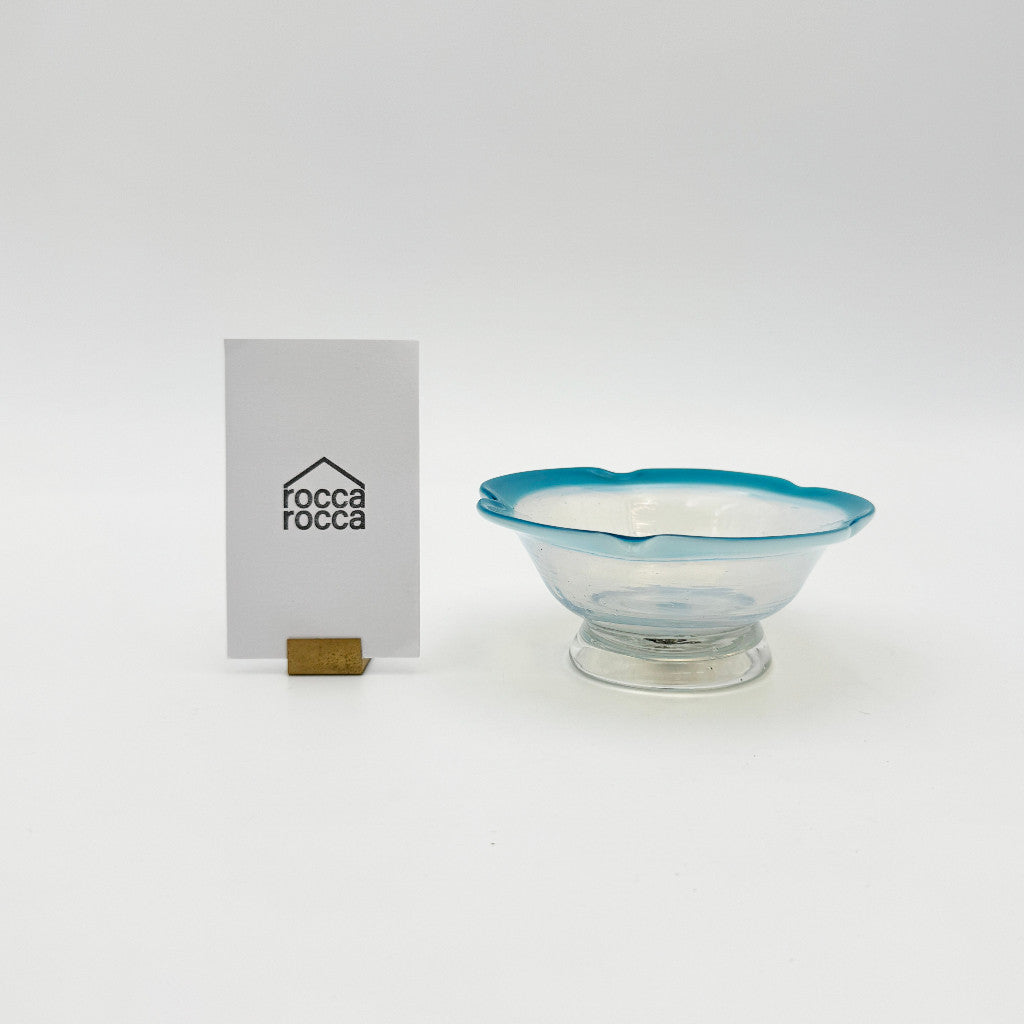 年代物 氷ガラス ボウル