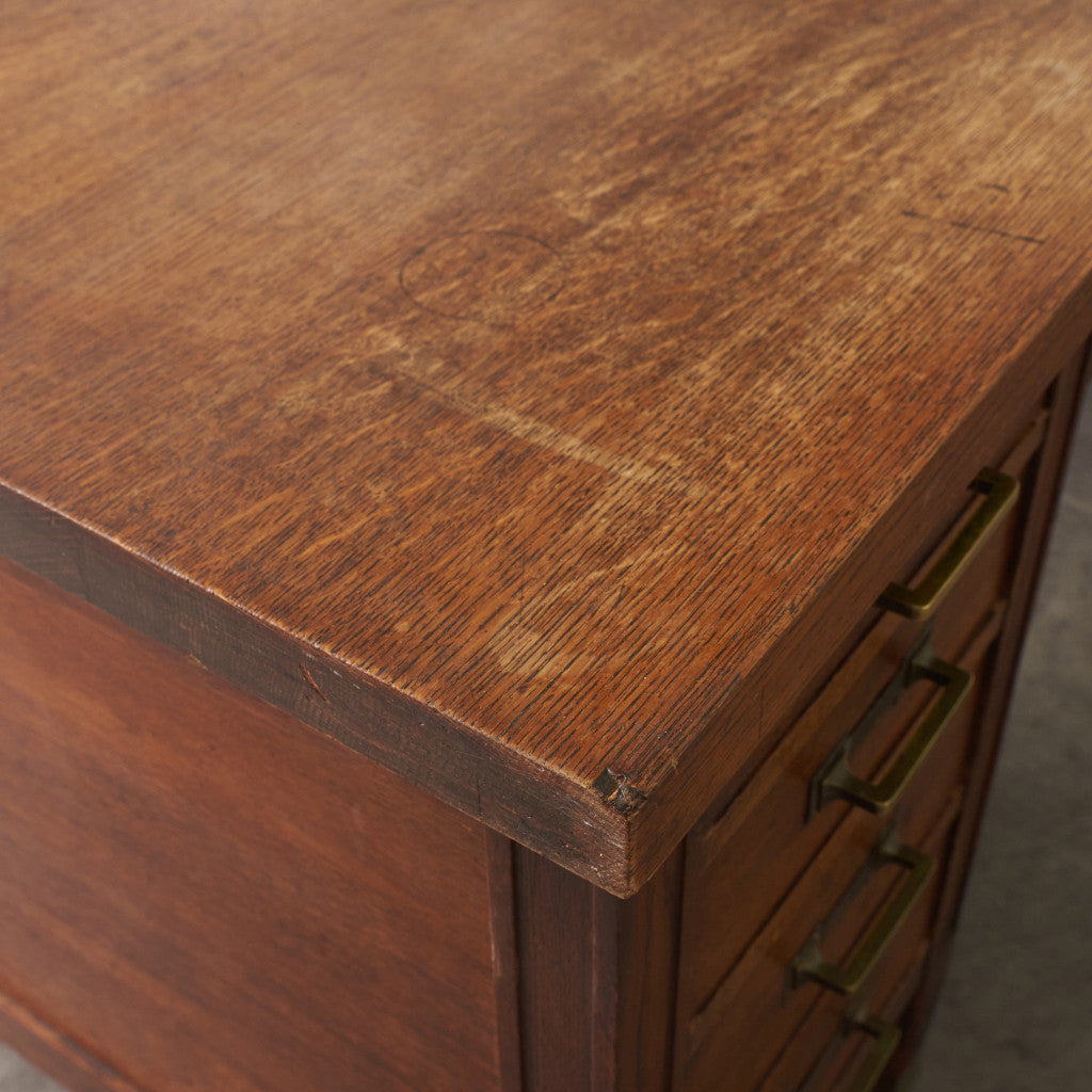 英国アンティーク 両袖デスク