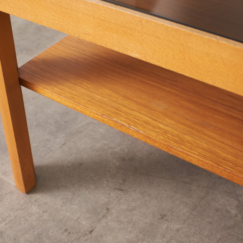 ヴィンテージ スモークガラストップ コーヒーテーブル