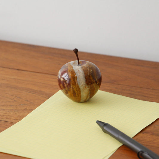 ストーンオブジェ Marble Apple ブラウン Small