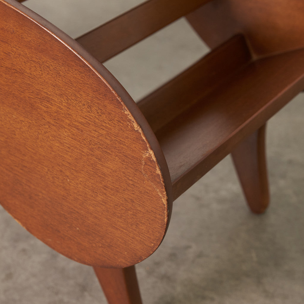 ヴィンテージ サイドテーブル / マガジンラック付き