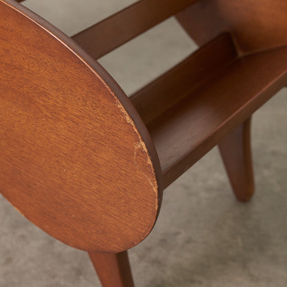 ヴィンテージ サイドテーブル / マガジンラック付き