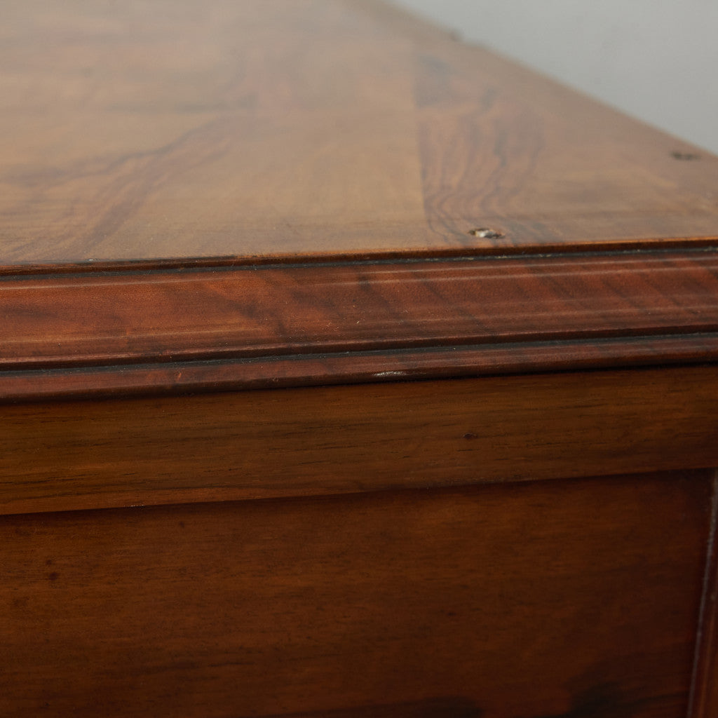 アンティーク ウォールナット材 両袖デスク