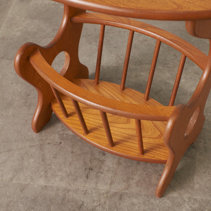 ヴィンテージ マガジンラック付き サイドテーブル