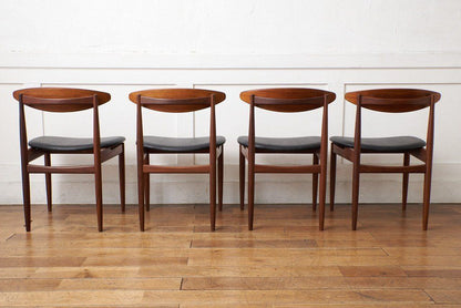 Danish ハンドルバックチェア4脚セット / 張替品