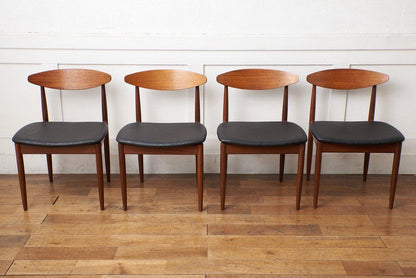 Danish ハンドルバックチェア4脚セット / 張替品