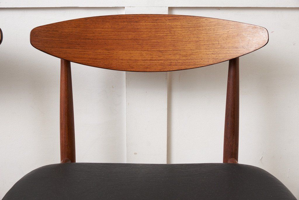 Danish ハンドルバックチェア4脚セット / 張替品