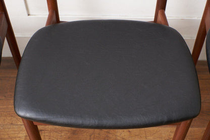 Danish ハンドルバックチェア4脚セット / 張替品