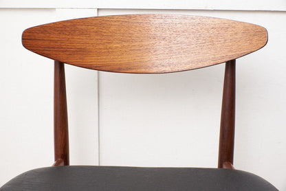 Danish ハンドルバックチェア4脚セット / 張替品