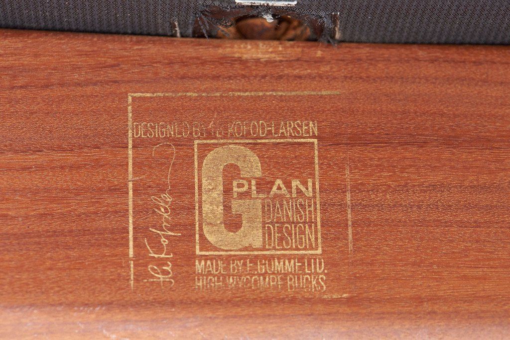 Danish ハンドルバックチェア4脚セット / 張替品