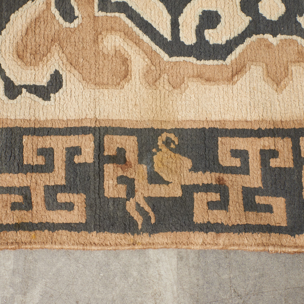 十字唐草 手織り 絨毯