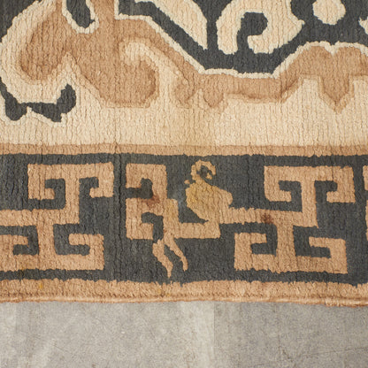 十字唐草 手織り 絨毯