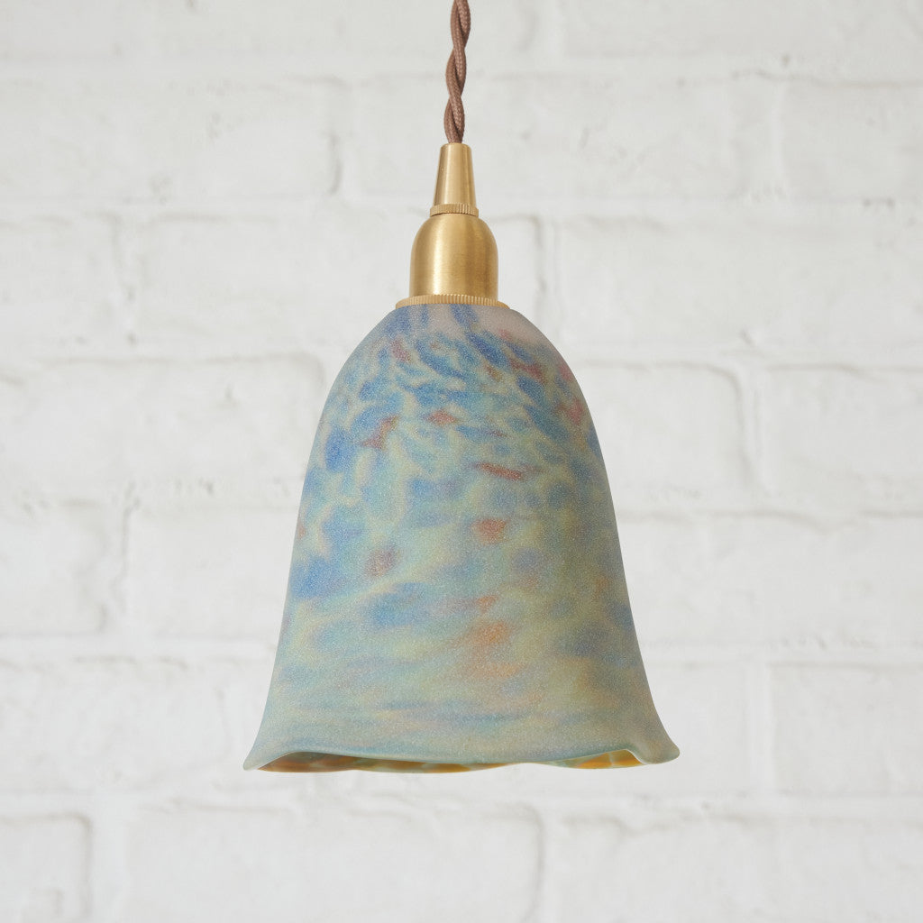 西欧アンティーク ガラスシェード ペンダントライト