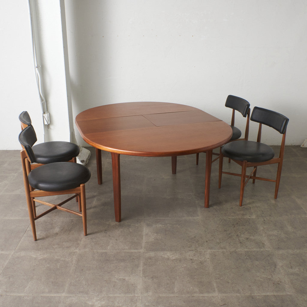 英国ヴィンテージ エクステンション ラウンドダイニングテーブル