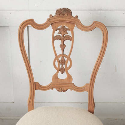 ストリップド加工 ダイニングチェア 4脚セット / 張替済