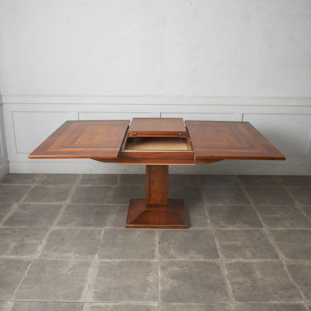 クラシック 木象嵌 エクステンションダイニングテーブル