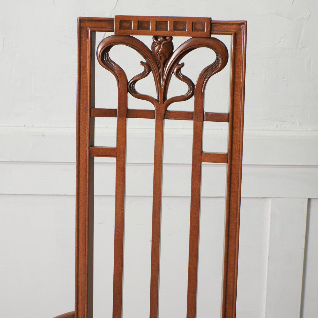 アールヌーボー ハイバック アームチェア / 張替済