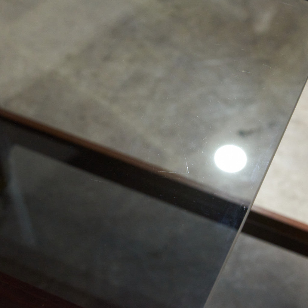 英国ヴィンテージ ガラス天板 キャスターワゴン