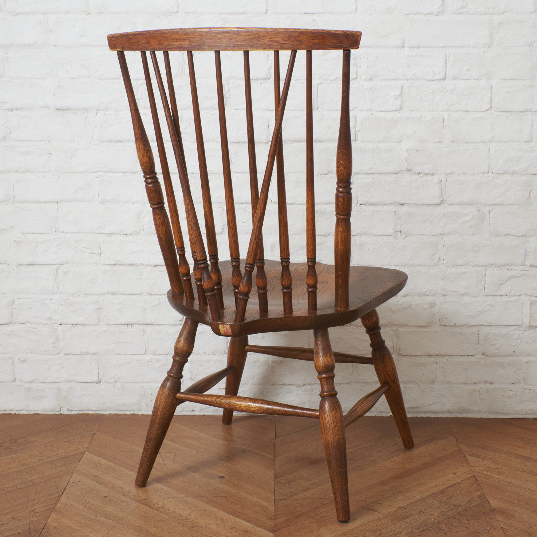 木製スピンドルバック椅子　アンティーク【送料込】 スピンドルバック ウィンザーチェア｜rocca rocca