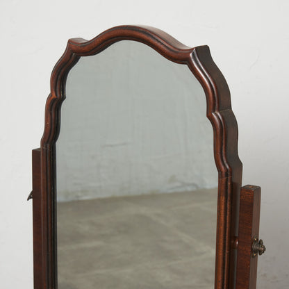 英国アンティーク マホガニー材 スタンドミラー