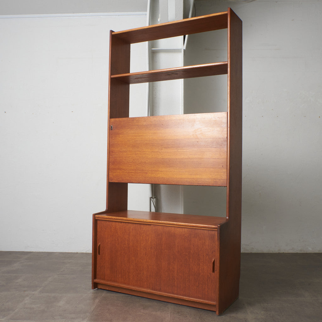 ヴィンテージ ビューロー付きブックケース