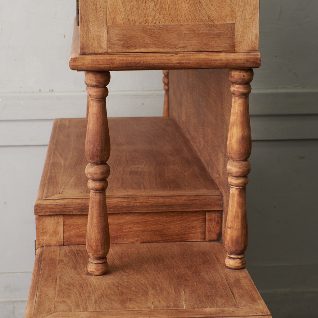 アンティーク ストリップド加工 ガラスキャビネット