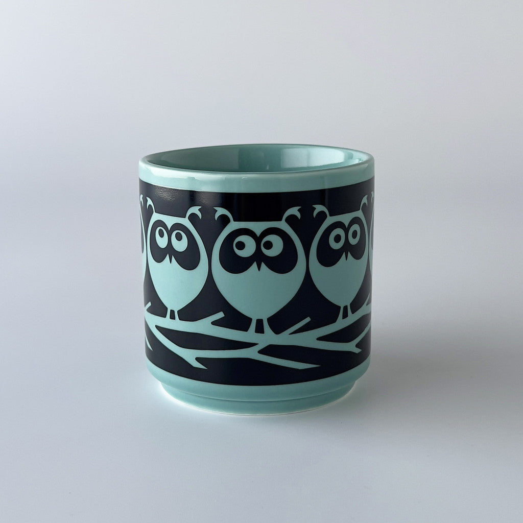 Hornsea x Magpie マグカップ  Owls on Branch Teal