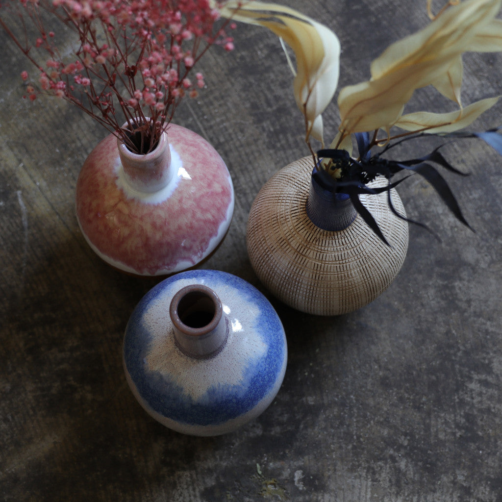 セラミックフラワーベース ピンク