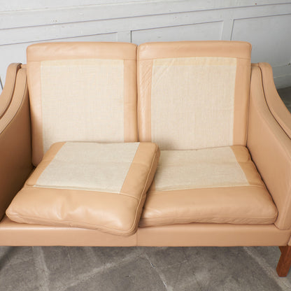 ETON 本革張り 2人掛けソファ