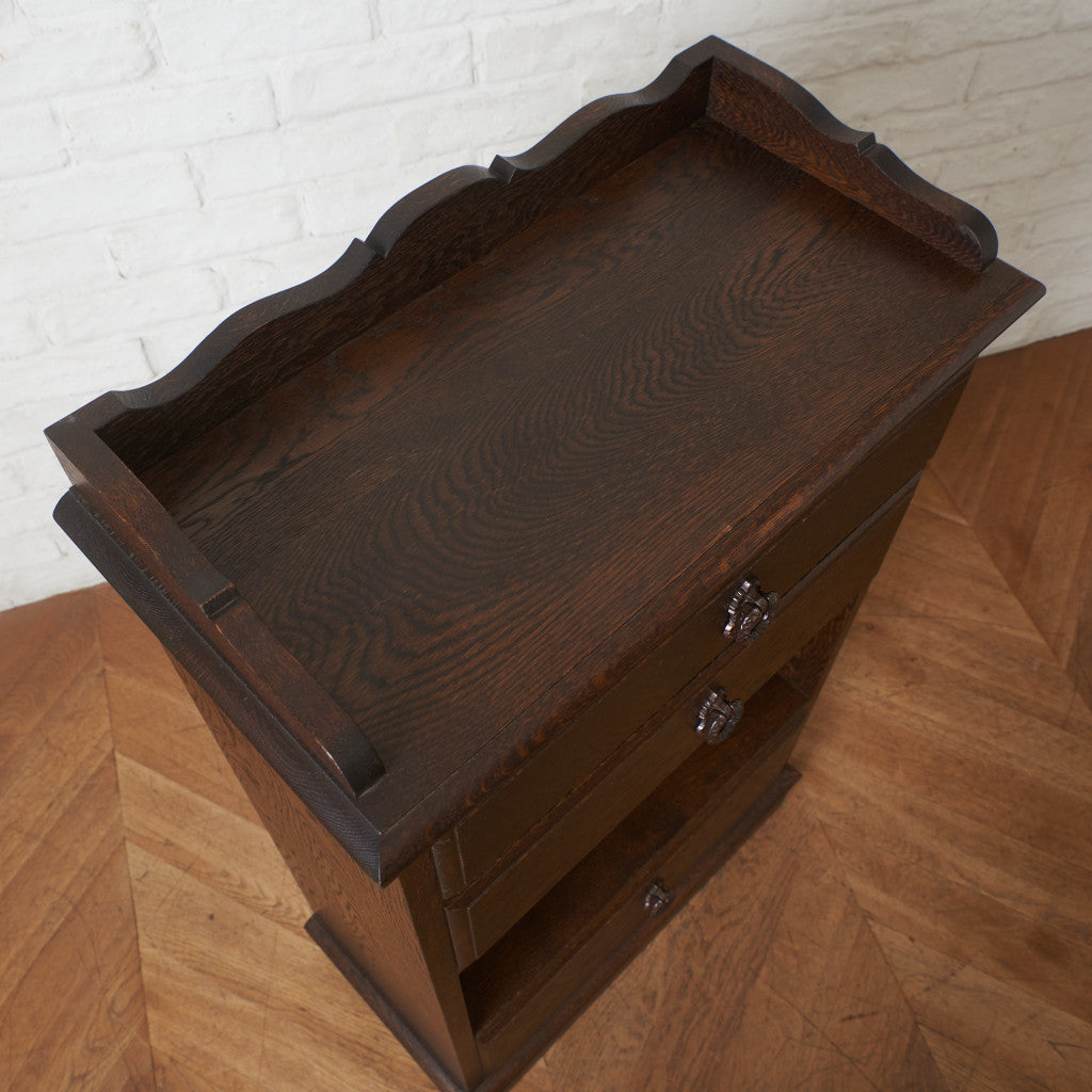 クラシック オーク材 サイドキャビネット