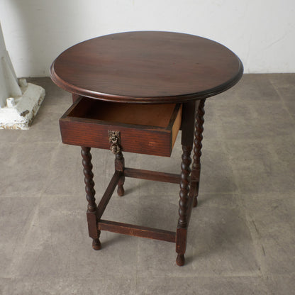 英国アンティーク バーリーシュガーツイスト サイドテーブル