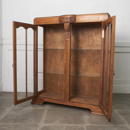 英国アンティーク ディスプレイ ガラスキャビネット