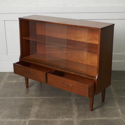 ヴィンテージ ナローガラスキャビネット