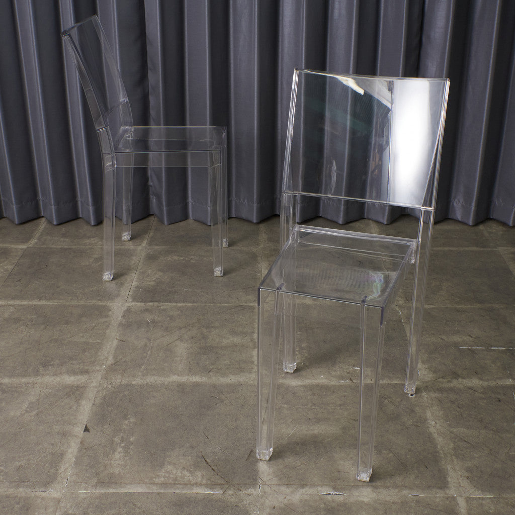 2F【used】②kartell カルテル　ラマリー　クリアチェア　ガーデン LA MARIE チェア 2脚セット｜カルテル Kartell｜フィリップ・スタルク