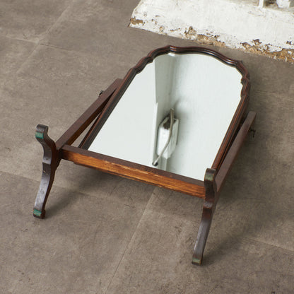 英国アンティーク マホガニー材 スタンドミラー