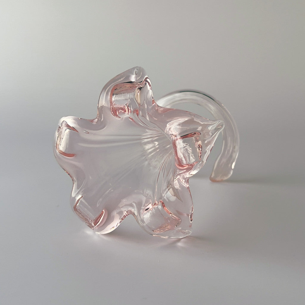 ヴィンテージ 花モチーフ ガラスフラワーベース