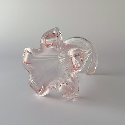 ヴィンテージ 花モチーフ ガラスフラワーベース